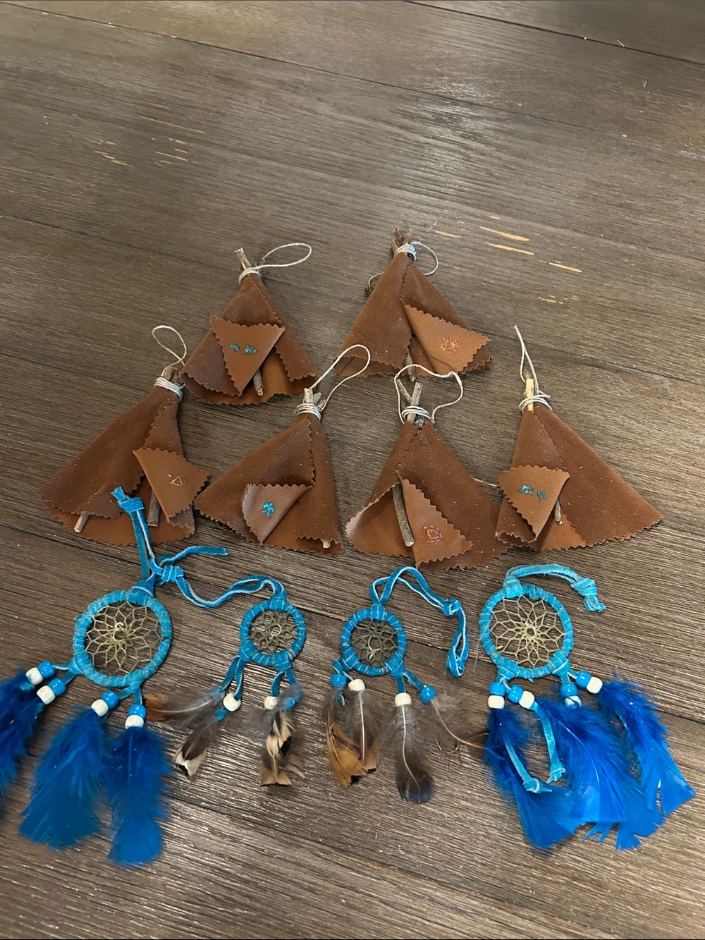 Southwest design Christmas Ornaments tepee and dream catcher 10 pieces
